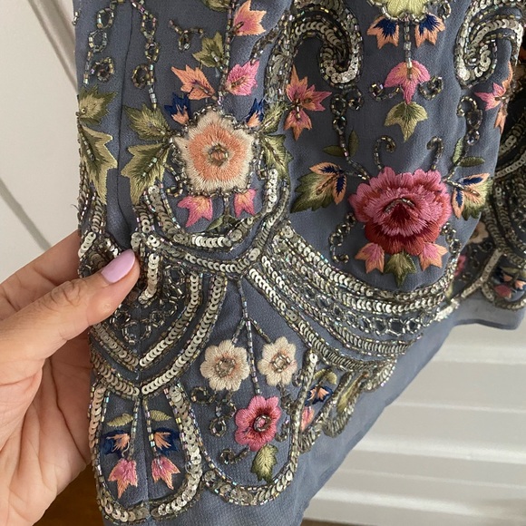 Needle & Thread Floral Jet Sleeveless Dress - Picture 3 of 9